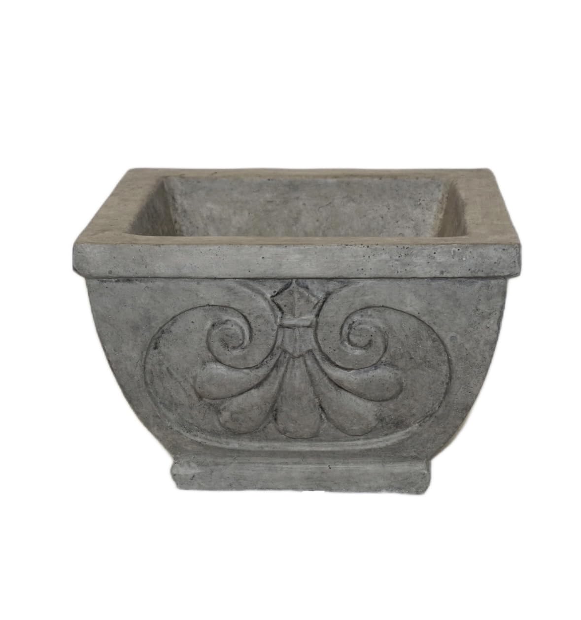Solid Rock Stoneworks Normandy Jr Planter- 10" h x 13" Square- Pre-Aged