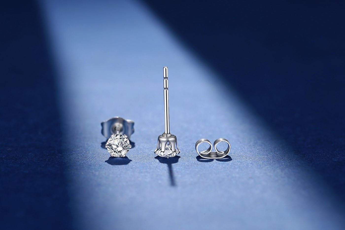 FOSIR 10 Pairs 3mm Tiny Women's Surgical Stainless Steel Clear Cubic Zirconia Stud Earrings, Hypoallergenic 316L Earrings Pack