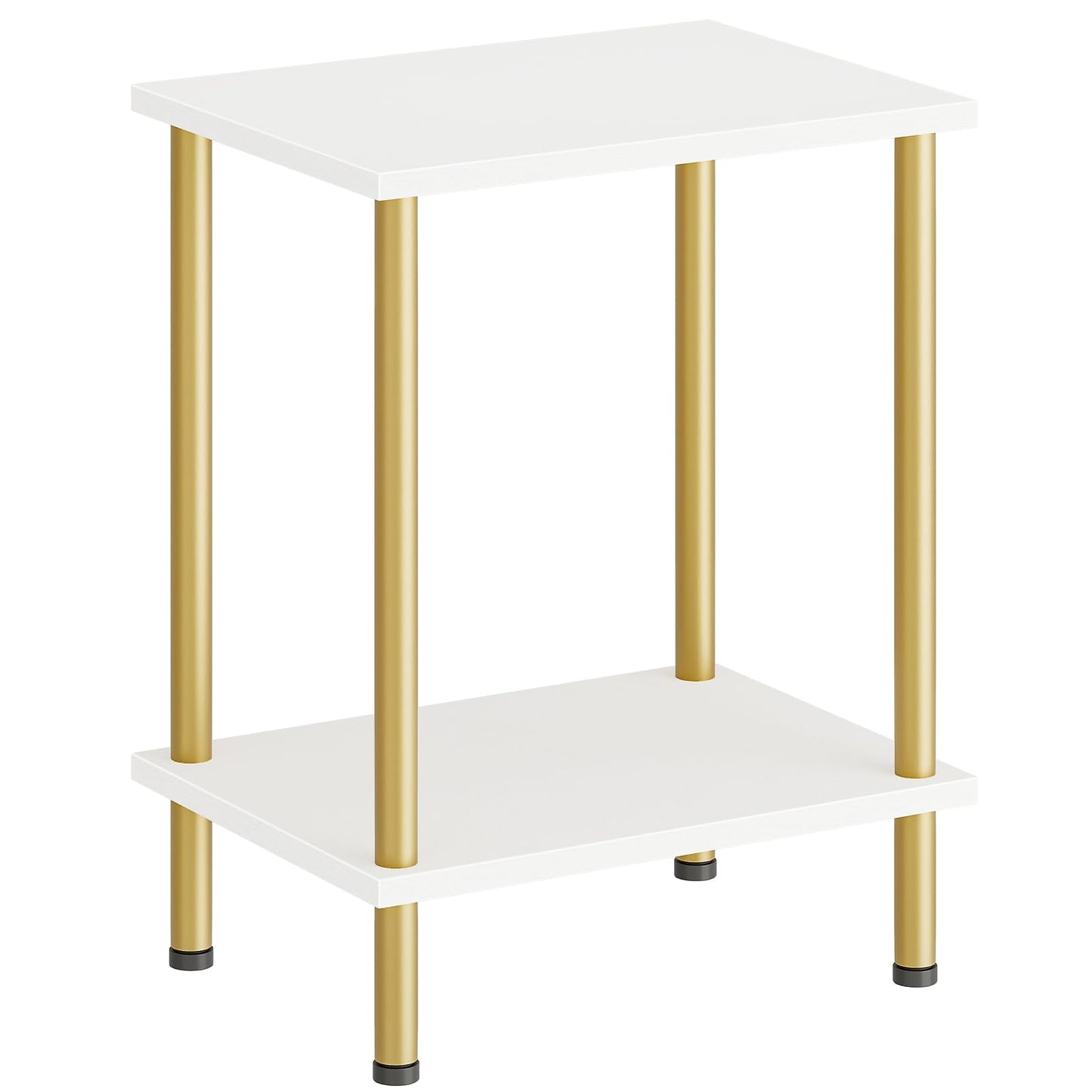 HOOBRO End Table and Nightstand Bundle, Sofa Table for Small Spaces, Modern End Table with 1 Drawer and 1 Open Compartment, DW09BZ01-NL208BZ01