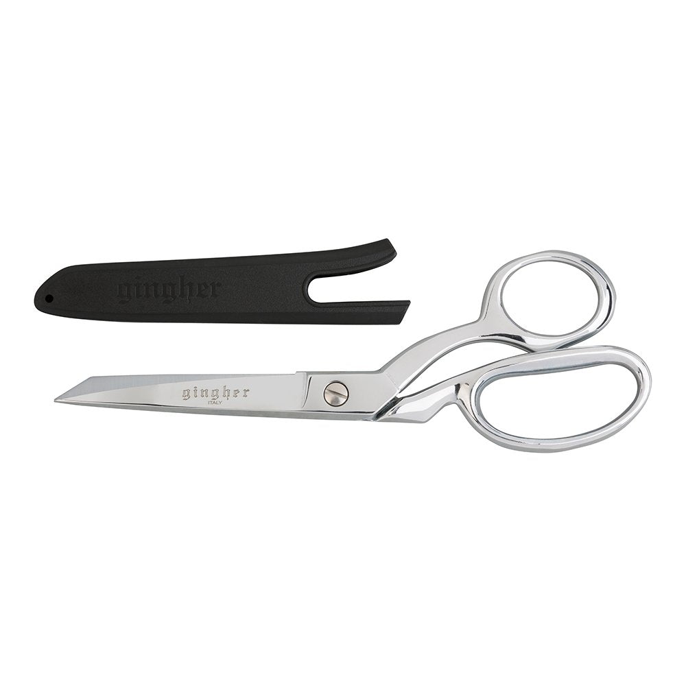 Gingher 8-Inch Micro-Serrated Edge Knife Edge Dressmaker's Shears, Blunt Tip
