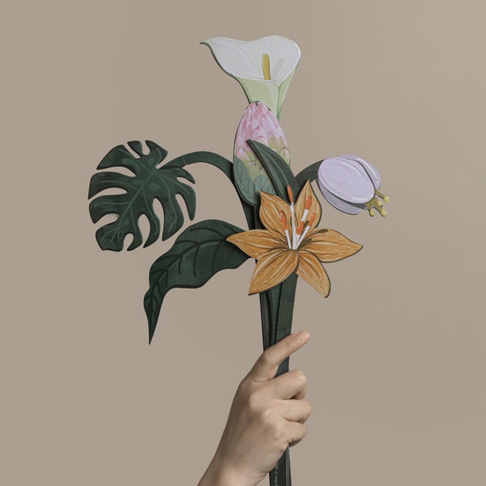 Paper Flower Card Diffuser, Hand-Painted Bouquet Fragrance Card Fragrance Paper Art Diffuser Home Decor for Table, Living Room, Bedroom