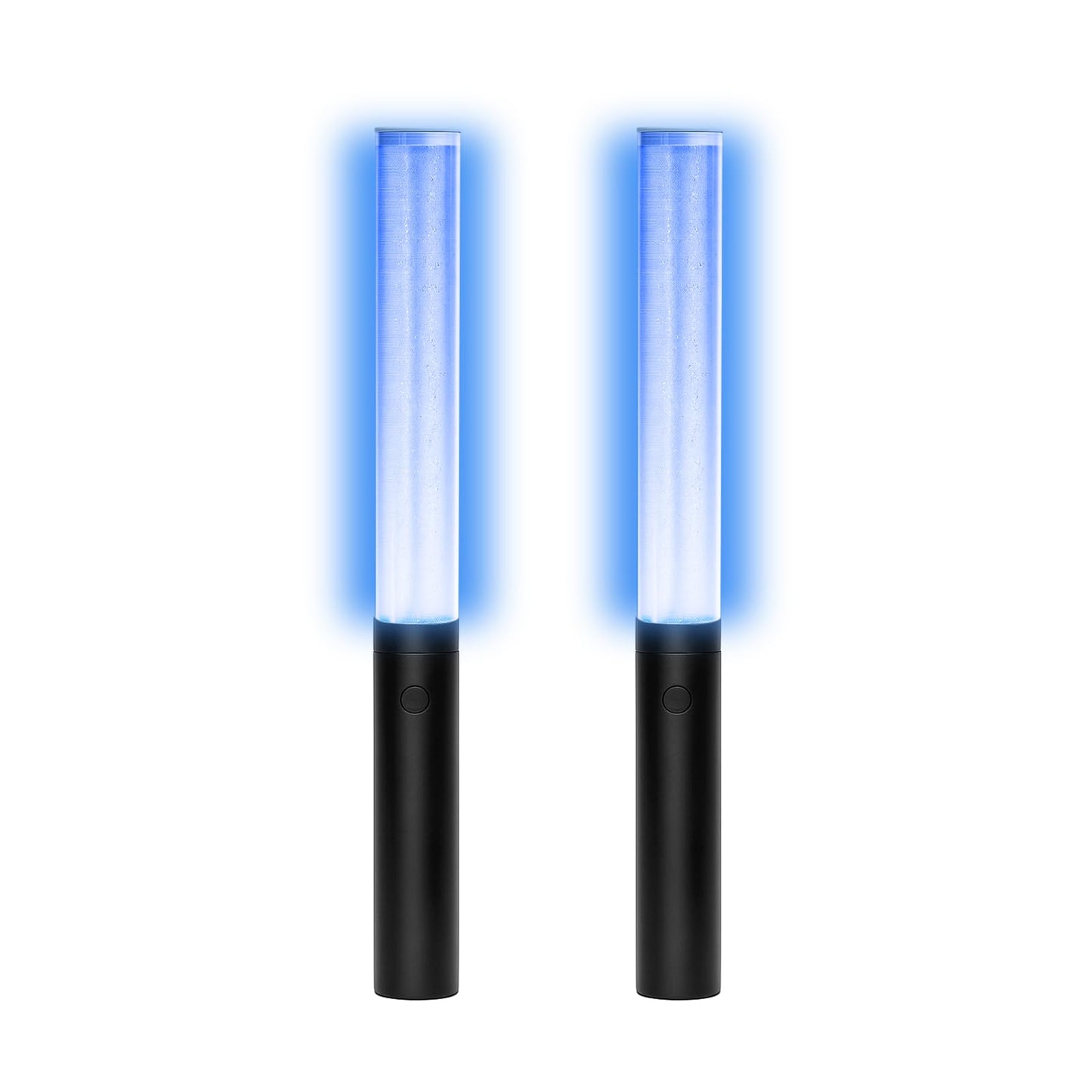 LED Glow Sticks Reusable Glow Party Favor Supplies Multicolor Light Up Stick Idol Concert LED Flashing Bright Glow Lightsticks for Wedding, Birthday, Raves, Concert, Halloween, Christmas (Black-2Pack)