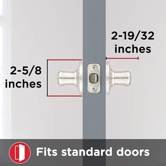 Kwikset Tustin Interior Passage Door Handle, Lever For Closet and Hallway Doors, Reversible Non-Locking Handle Lever, Satin Nickel, with Microban Protection