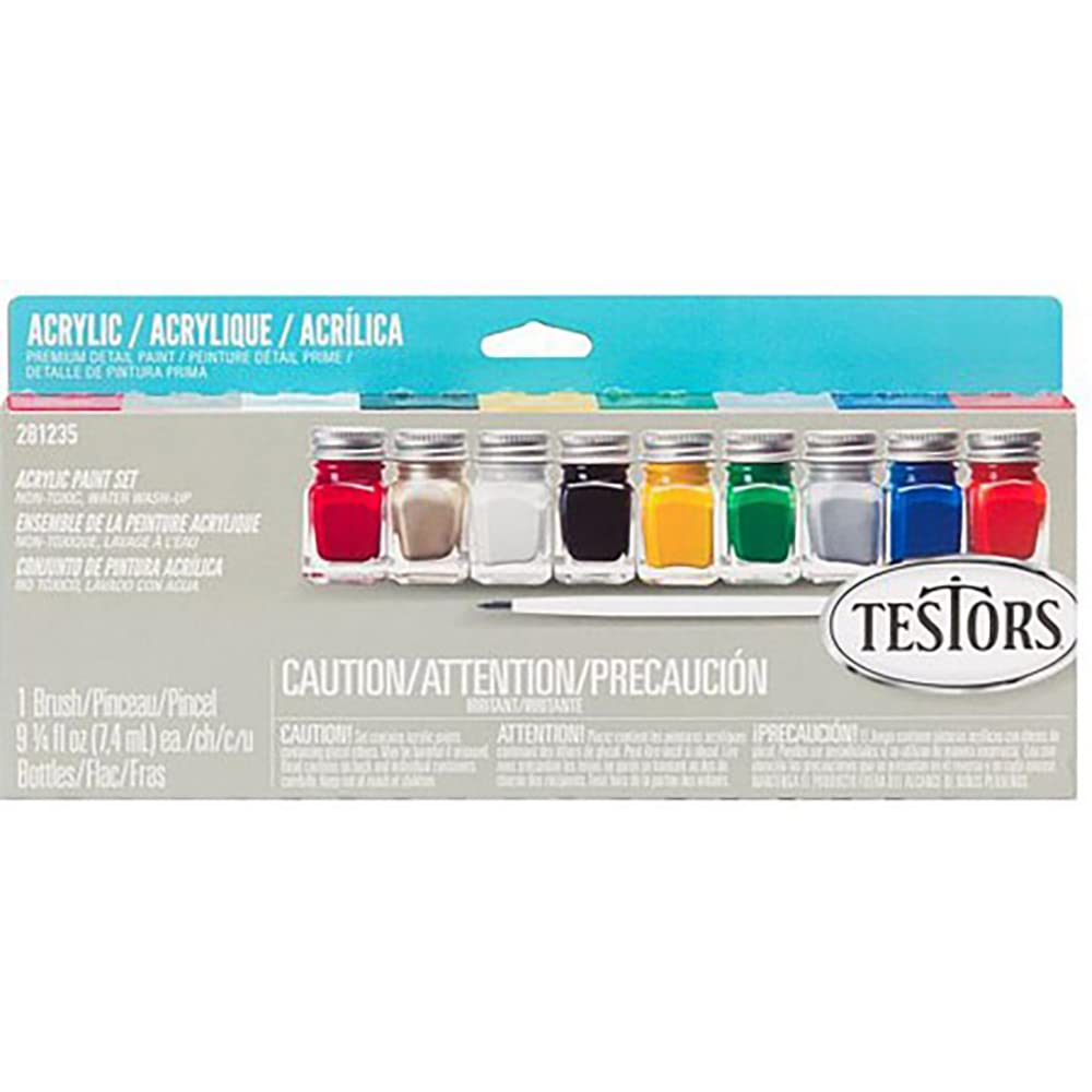 Testors Acrylic 9 Piece Value Paint Set