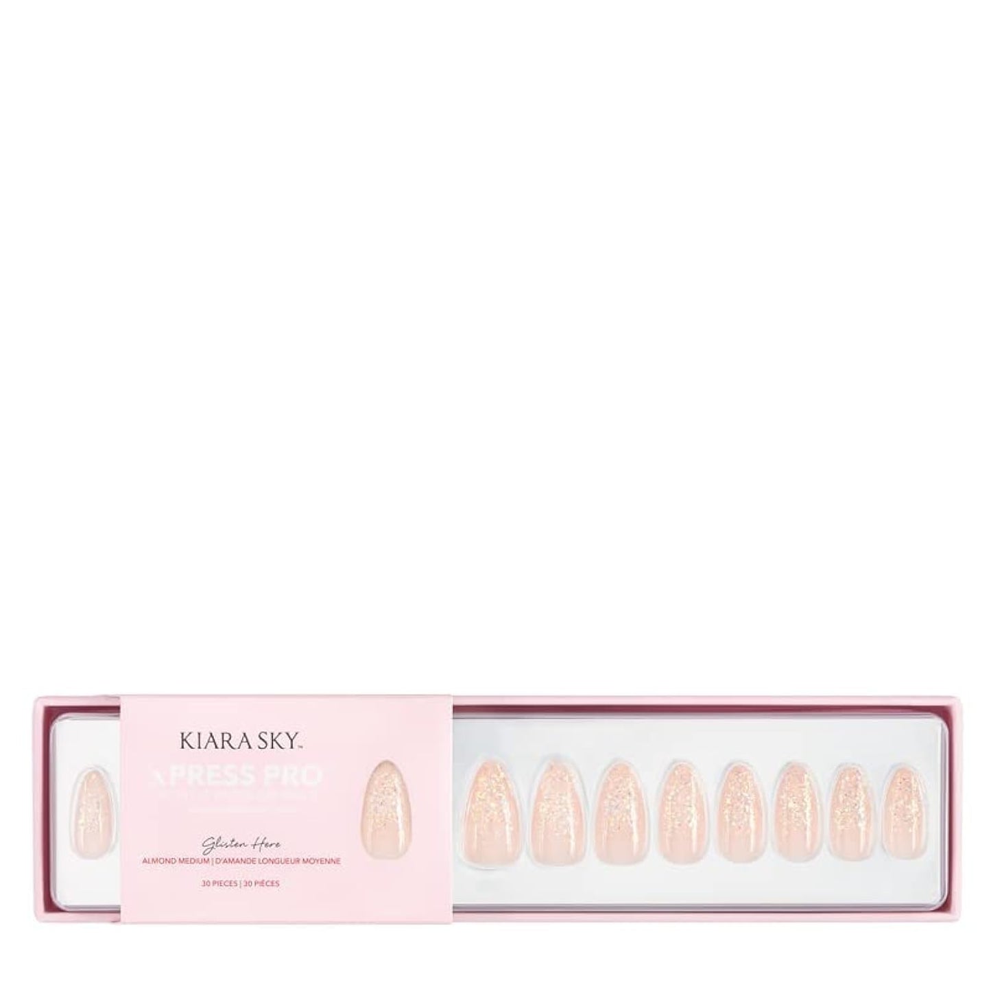 KIARA SKY PROFESSIONAL NAILS XPRESS PRO 100% ACRYLIC PRESS ON NAILS (Glisten Here)
