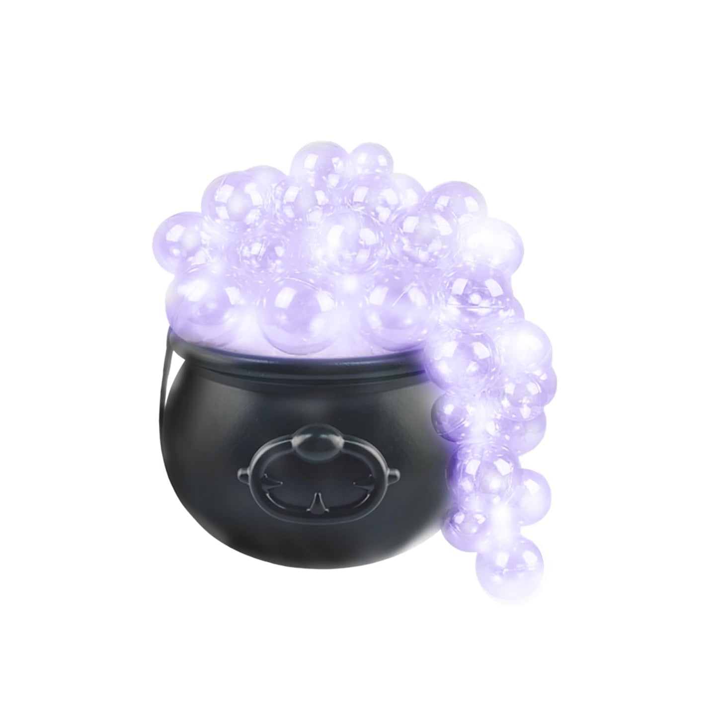 HEVOY Glowing Witch's Cauldron Set, Easy DIY Light-Up Bubbling Cauldron With Clear Ornaments, Halloween Party Indoor Prop Decor (Black)