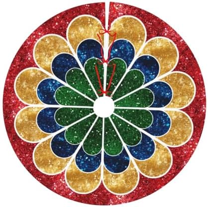 Christmas Tree Skirts Printed Tree Skirt 30" Gorgeous Xmas Holiday Party Ornaments Keepsake Gift