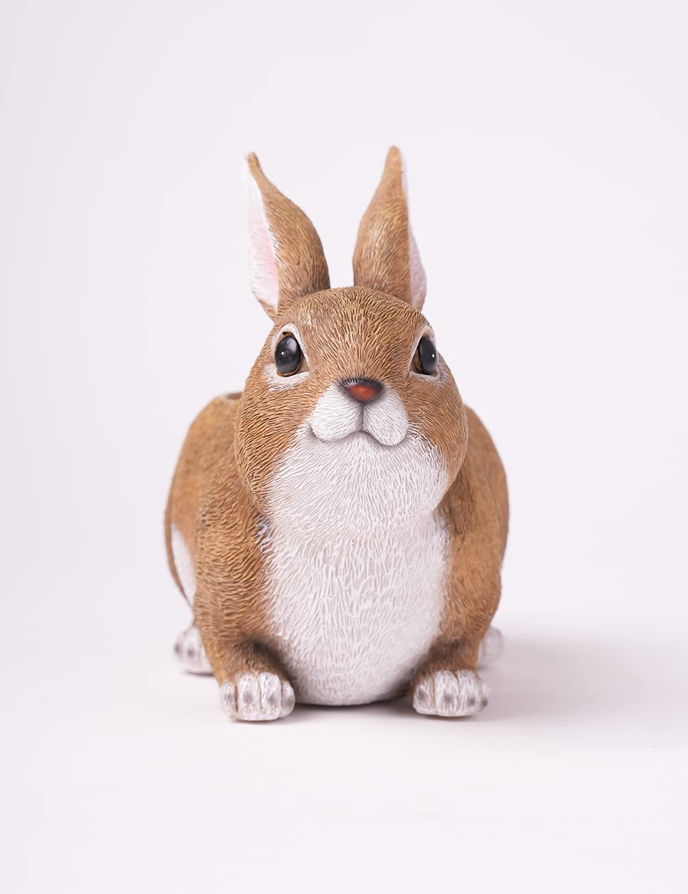 HAUCOZE Rabbit Statue Planter Succulent Pot Modern Animal Sculpture Home Decor Gift for Bookshelf Garden 8.7 Inch