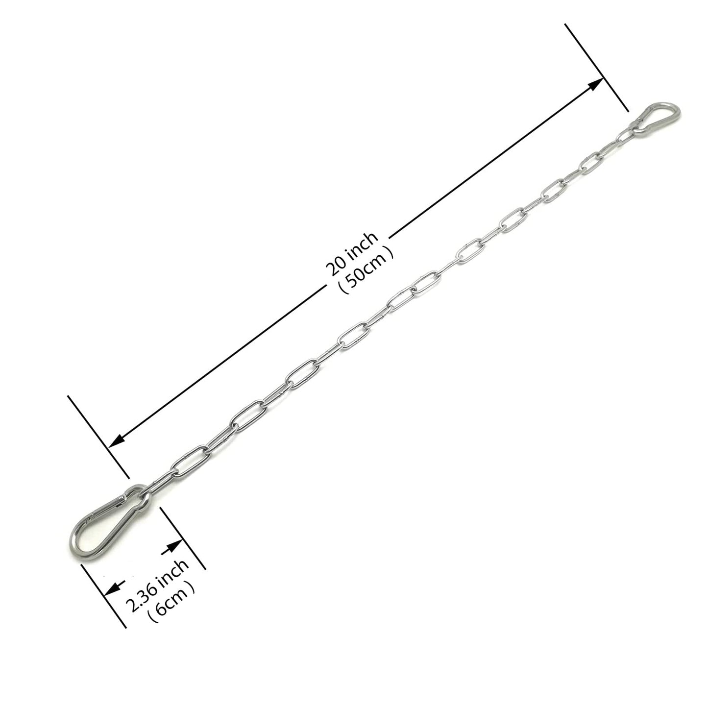 Gate Chain for Outdoor Fence - Rustproof Metal Gate Latch Chain with Hooks, Secure and Durable for Garden, Yard, and Farm Use - Easy Installation, Weather Resistant (2 Pack)