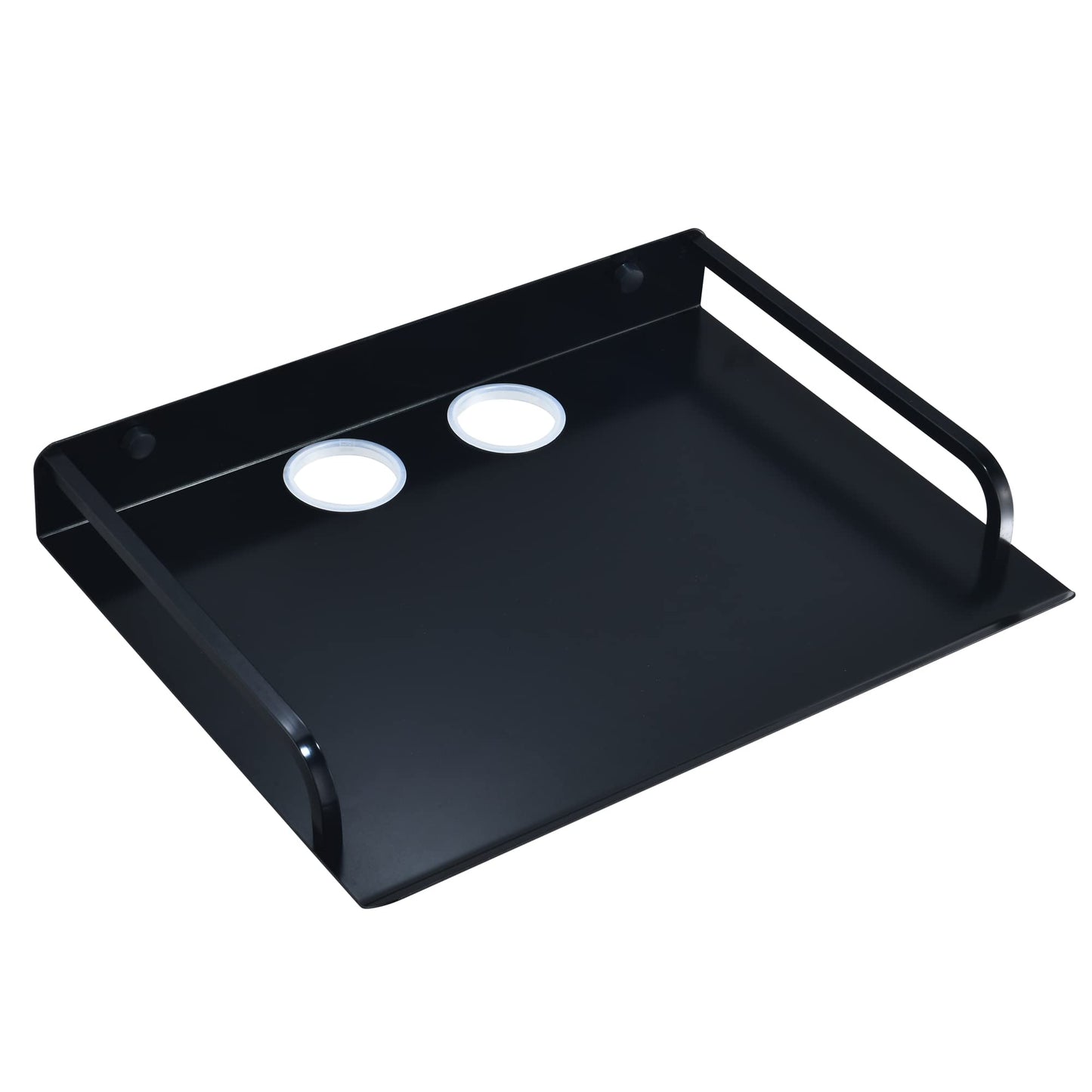 HNVNER Floating Shelf for TV Components, Wall Mounted Projector Shelf Metal Entertainment Center Shelves for Router, Modem, Cable Boxe, Game Console, DVD Player, HiFi Receiver (1PCS, 12" x 10")