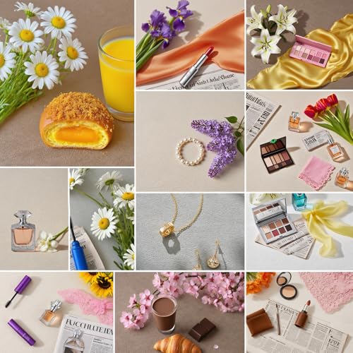 5PCS Non-Wrinkle Product Photography Backdrops, 3D Matte Texture Photo Backdrop Cloth, Flat Lay Seamless 28x21in Tabletop Backdrops for Food Jelwery Cosmetics Makeup Handbag - color: Morandi color