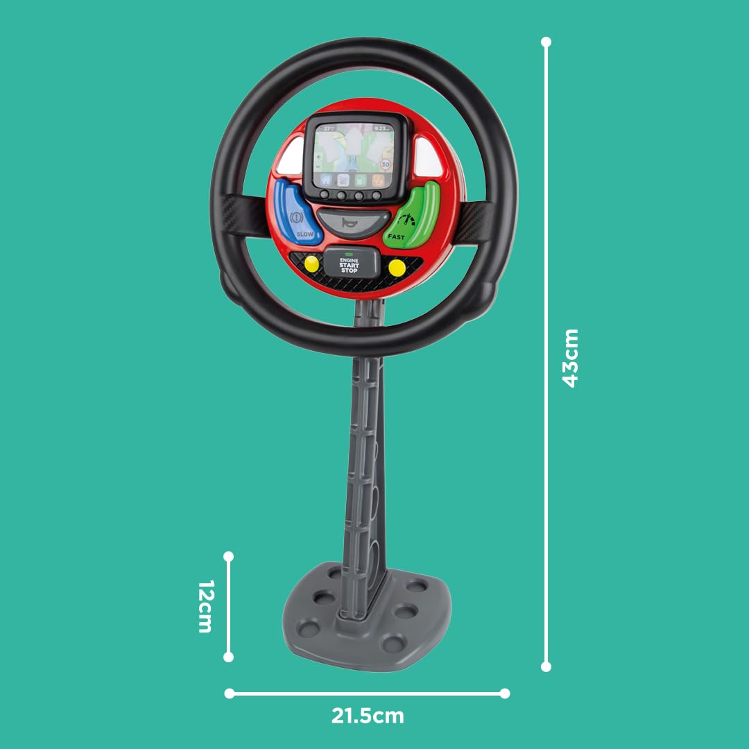 Casdon GPS Steering Wheel. Interactive Driving Toy for Kids 18+ Months. Features Spoken Commands & Realistic Sounds. Boosts Motor Skills