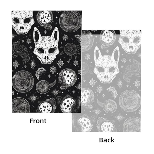 Skull Cat Moon Gothic Backdrop Background for Photography 5x7ft Photobooth Professional Photo Backdrop Curtains Video Photography Studio Photo Backgrounds Banner Booth Background Screen Parties - color: Skull Cat Moon Gothic