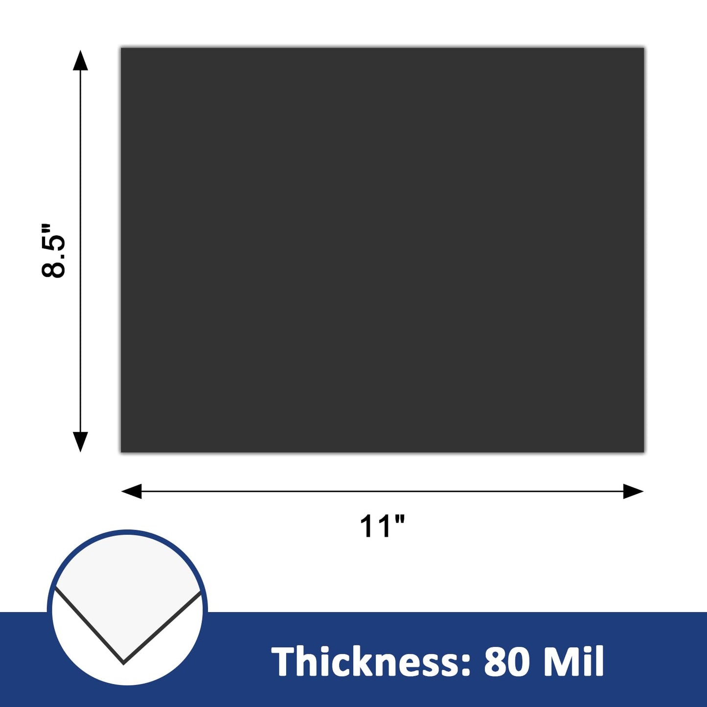 80 Mil Magnetic Sheet With Adhesive Tape Backing, 8.5x11 Inches High Energy Anisotropic Flexible Rubber Magnets (2 Pack),Easy to Cut for Arts, Crafts & DIY Projects