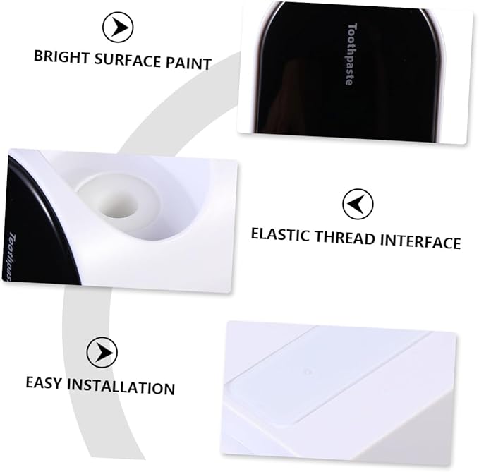 GALPADA 1pc Bathroom Toothpaste Pump No Required Wall-Mounted Rack Slip for Daily Use