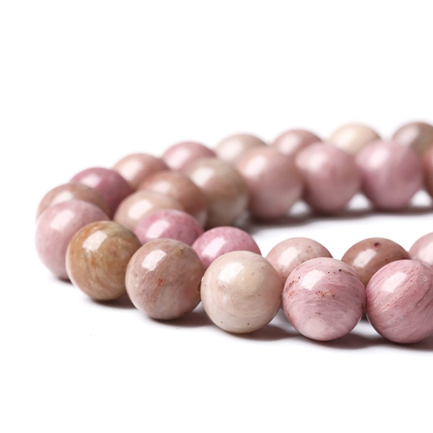 60PCS 6mm AAA Natural Pink Rhodochrosite Beads Stone Round Loose Beads for Jewelry Making DIY Bracelet Necklace 15 Inch,Energy Stone Healing Power (6mm, Rhodochrosite)