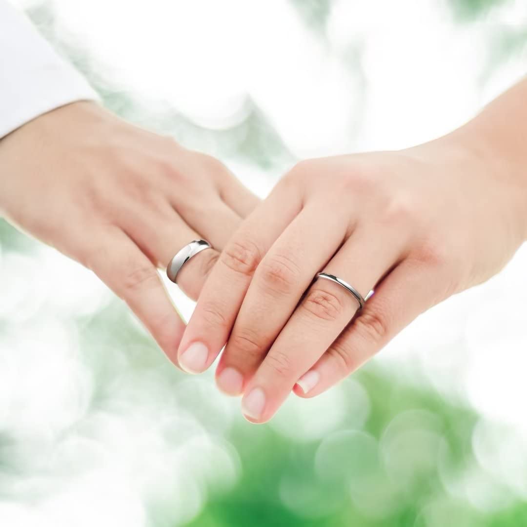 King Will 316L Stainless Steel Wedding Band for Men Women-2mm Width Sliver Plated Wedding Ring Domed Style High Polished with Laser I Love You Comfort Fit Size 11