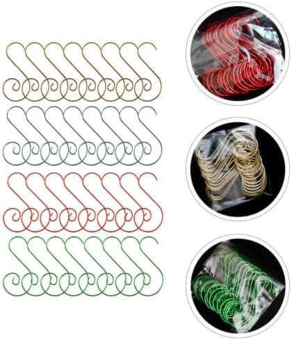 FENICAL 80pcs Christmas Ornament Hook Creative Metal Hanger