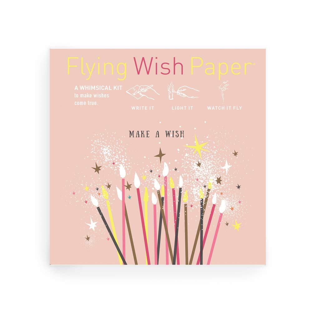 Flying Wish Paper Make A Wish, Licensed Original Artwork, Mini Wishing Kit, 5" x 5"