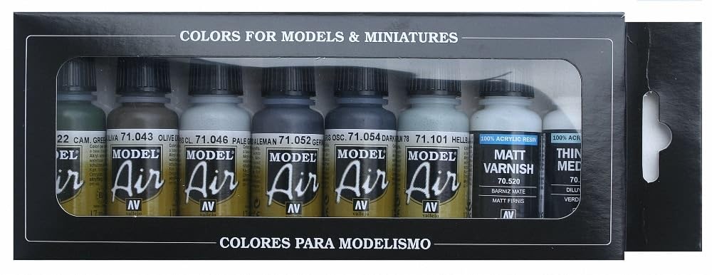 Vallejo RLM II Set Model Air Watercolor Paint, 17ml