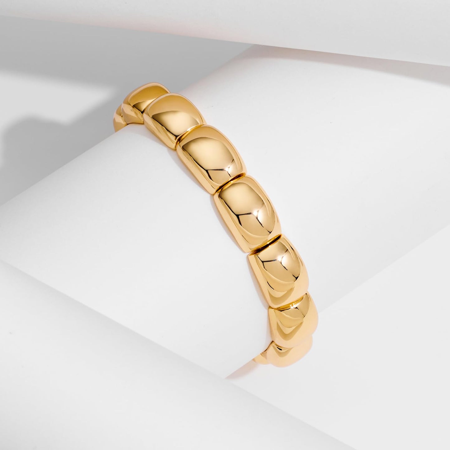FAMARINE Bracelets for Women, Stretchable Bracelet Minimalist Stretch Stack Adjustable Bangles