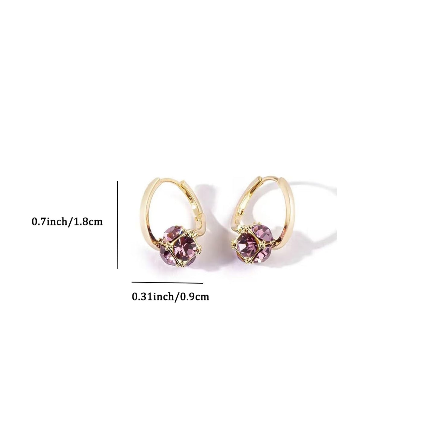 Lymphatic Earrings for Women Negative Lon Lymph Detox Earrings Lymphvity Germanium Earring Drainage Slimming Jewelry Gift (Purple1)