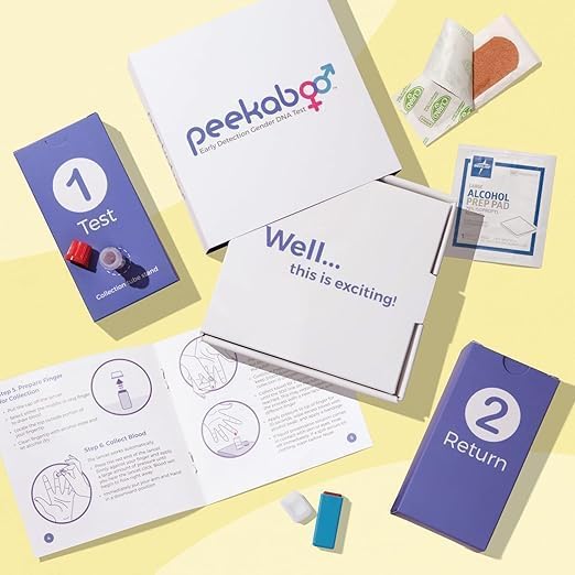 Peekaboo Express Early Gender at Home DNA Test, Over 99% Accurate, Test as Early as 6 Weeks Pregnant, Includes Lab Fee