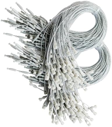 Christmas Ornament Hangers String 200Pcs Ribbon Ornament Hook Rope Pre Cut String with Clip Locking for Hanging Decors Pre Cut Holiday Cord