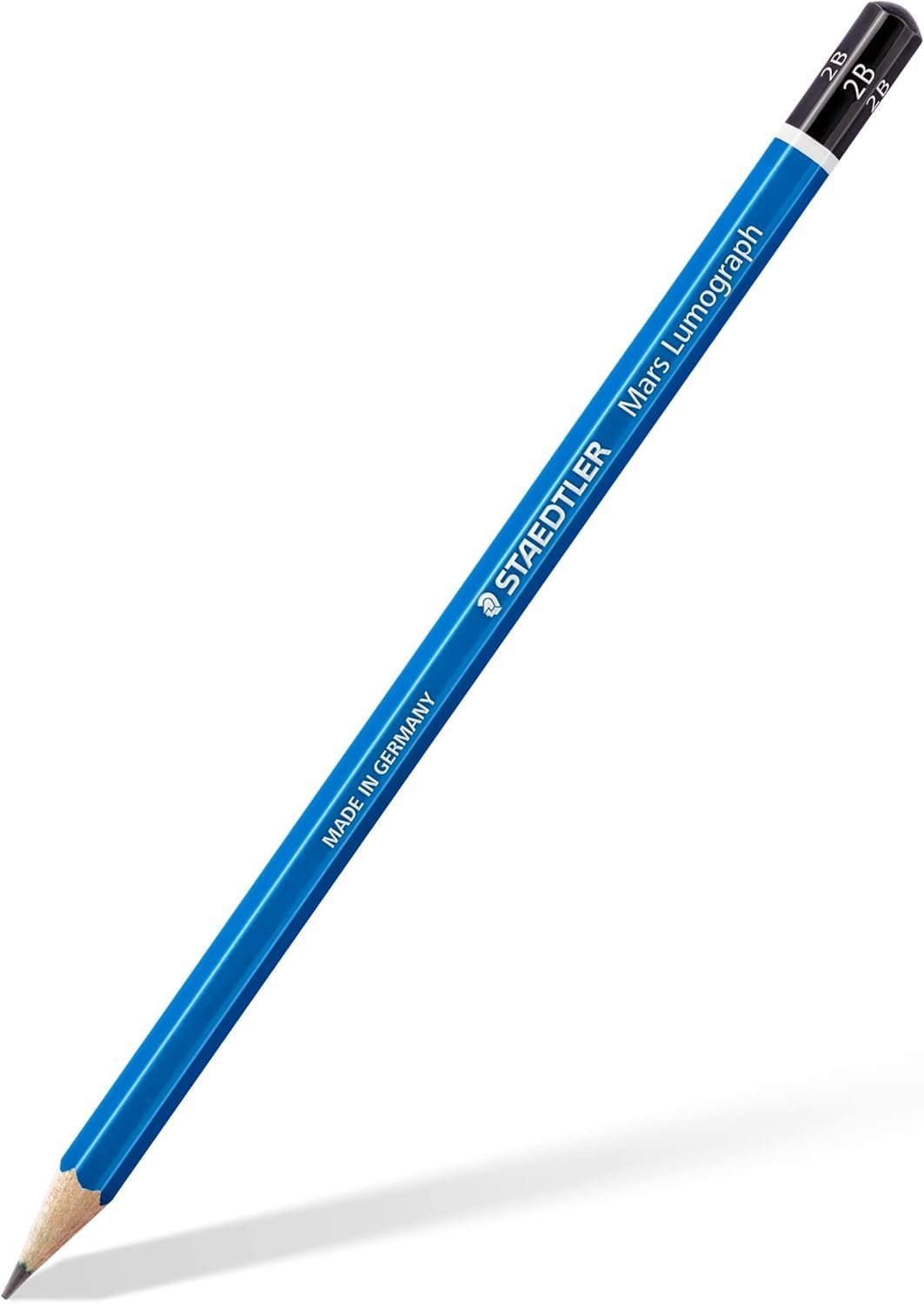 Staedtler Mars Lumograph Graphite Artist Pencil Pack, 12 Degrees (8B, 7B, 6B, 5B, 4B, 3B, 2B, B, HB, F, H, 2H), Mars Plastic Eraser, 61 100 P