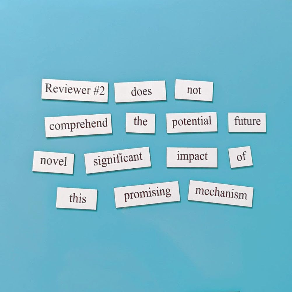 Academia Word Magnets Kit - Funny Nerdy Poetry Set for College to PhD & Post-Doctoral Research & Professors - Ideal Cool Geek Gift Office Refrigerator-Magnetic White Board - STEM Students & Adults Set