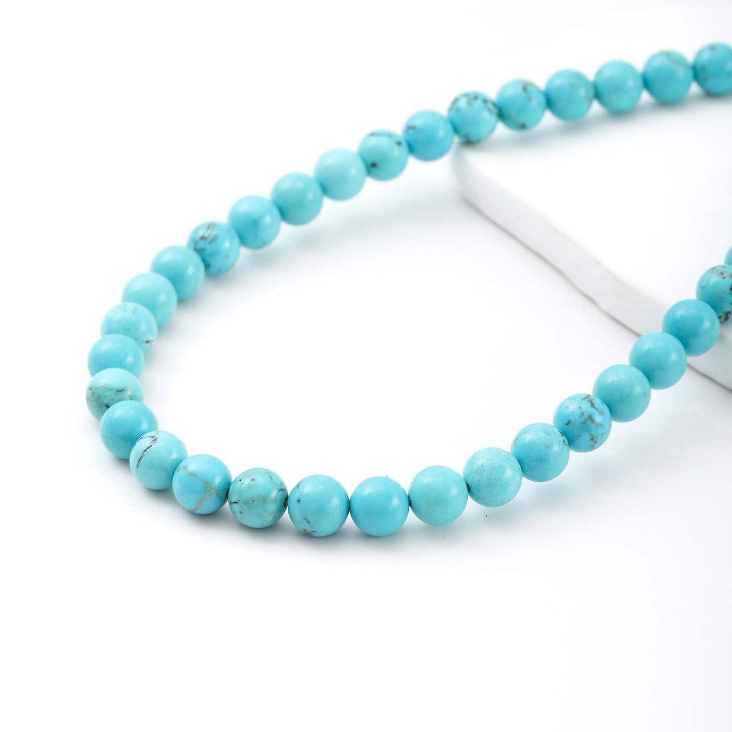 10mm 38pcs DIY Natural Turquoise Stone Beads Round Healing Crystal Gemstone Loose Beads for Jewelry Making Handmade Bracelet Necklace