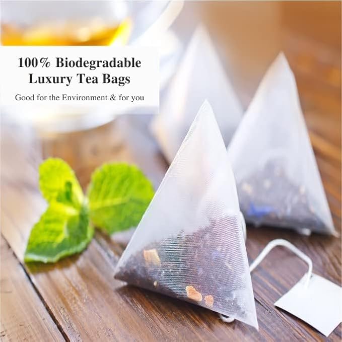 Sancha Tea Boutique, Indian Ginseng Tea, Ashwagandha Chai, 25 Pyramid Bags, Caffeine Free Herbal Tisane, Indian Ayurveda Blend