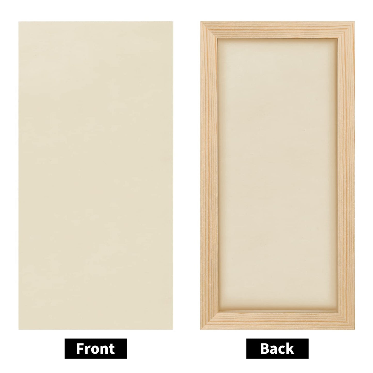 ADXCO 8 Pack Wood Panels 6 x 12 inch Wooden Canvas Board Unfinished Wooden Panel Boards for Painting, Arts, Pouring Use with Oils, Acrylics