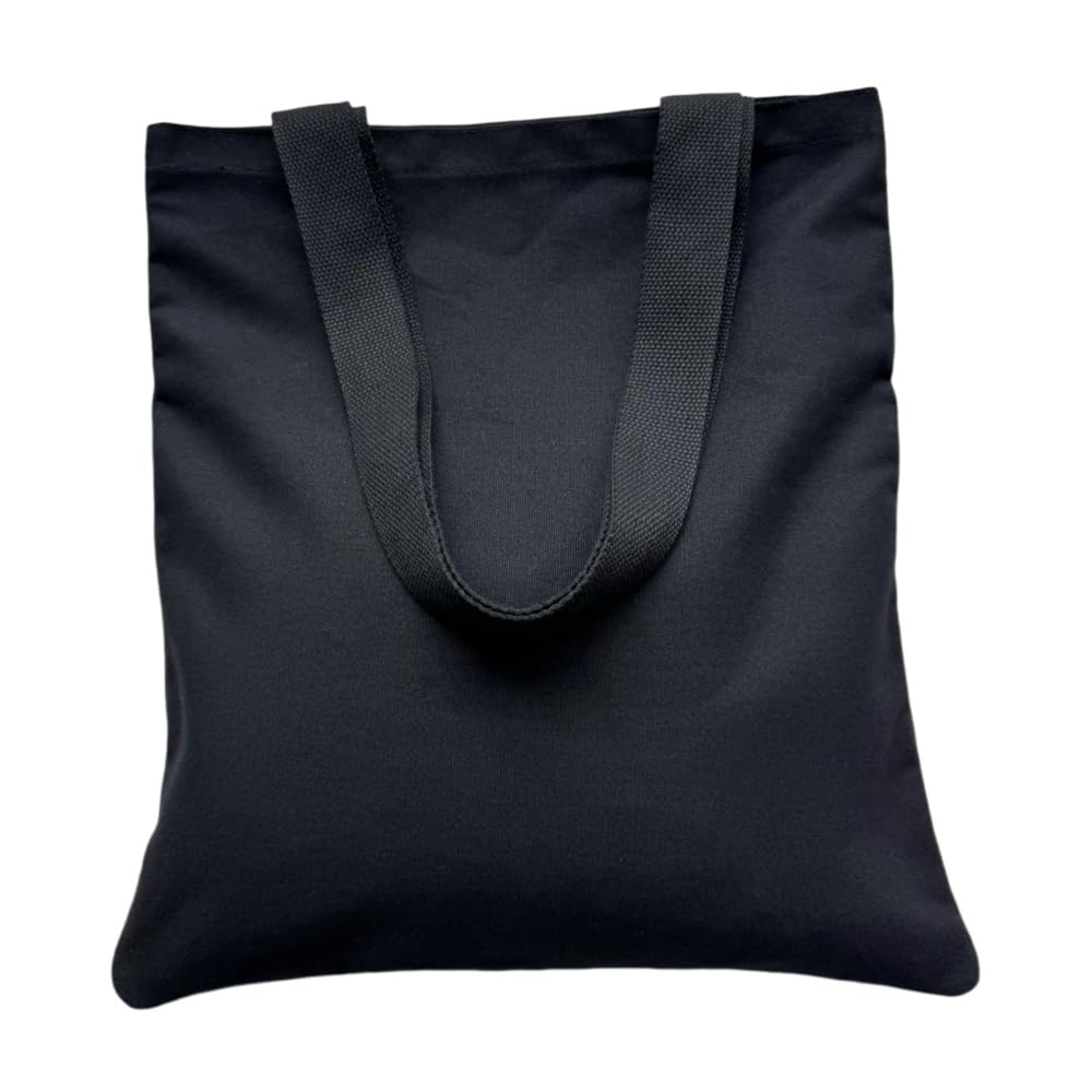Augbunny 12OZ 100% Cotton Canvas Reusable Grocery Shopping Bags Plain Bag to Decorate Crafts DIY, Multi Purpose Tote Bag