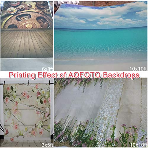 AOFOTO 6x8ft Magic Forest Background Fairytale Fall Moon Night Photography Backdrop Bat Cats Pumpkin Vines Flowers Boy Girl Child Kid Artistic Portrait Gloomy Halloween Photo Studio Props Wallpaper - size: 6x8ft