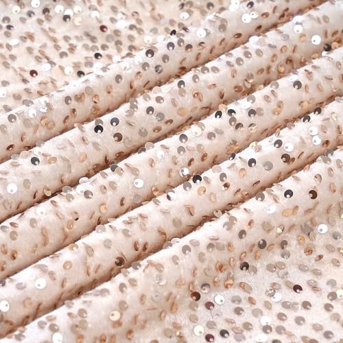 Glitter Christmas Tree Skirt 36 Inches: Champagne Gold Small Sequin Tree Skirt Cover for New Years Party
