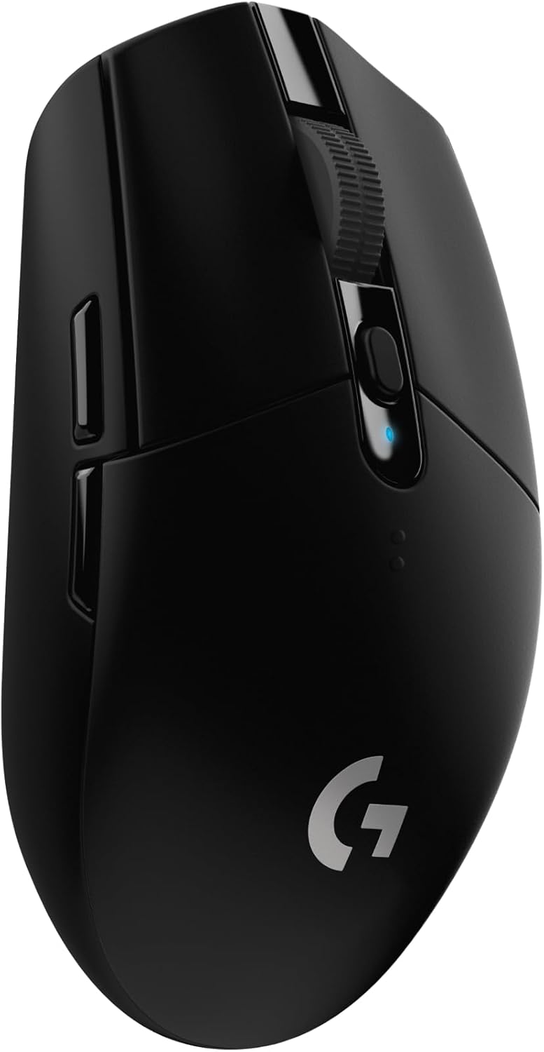 Logitech G305 LIGHTSPEED Wireless Gaming Mouse, Hero 12K Sensor, 12,000 DPI, Lightweight, 6 Programmable Buttons, 250h Battery Life, On-Board Memory, PC/Mac - Black