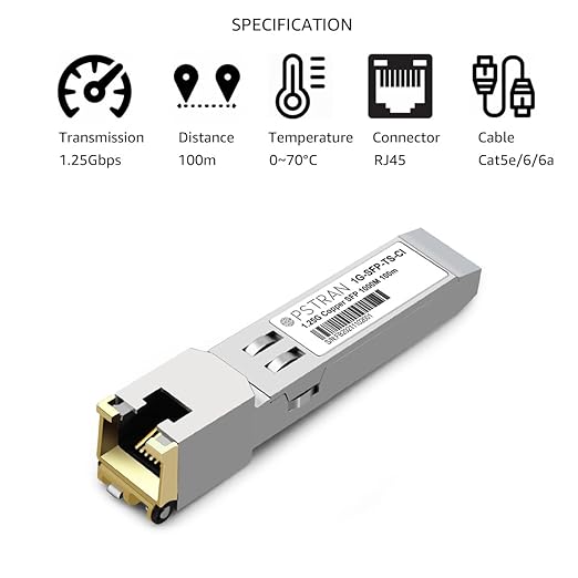 OPSTRAN 1000BASE-T SFP RJ45 Copper Transceiver Module Compatible with Cisco GLC-T SFP-GE-T 100m cat5e/6 4 Pack