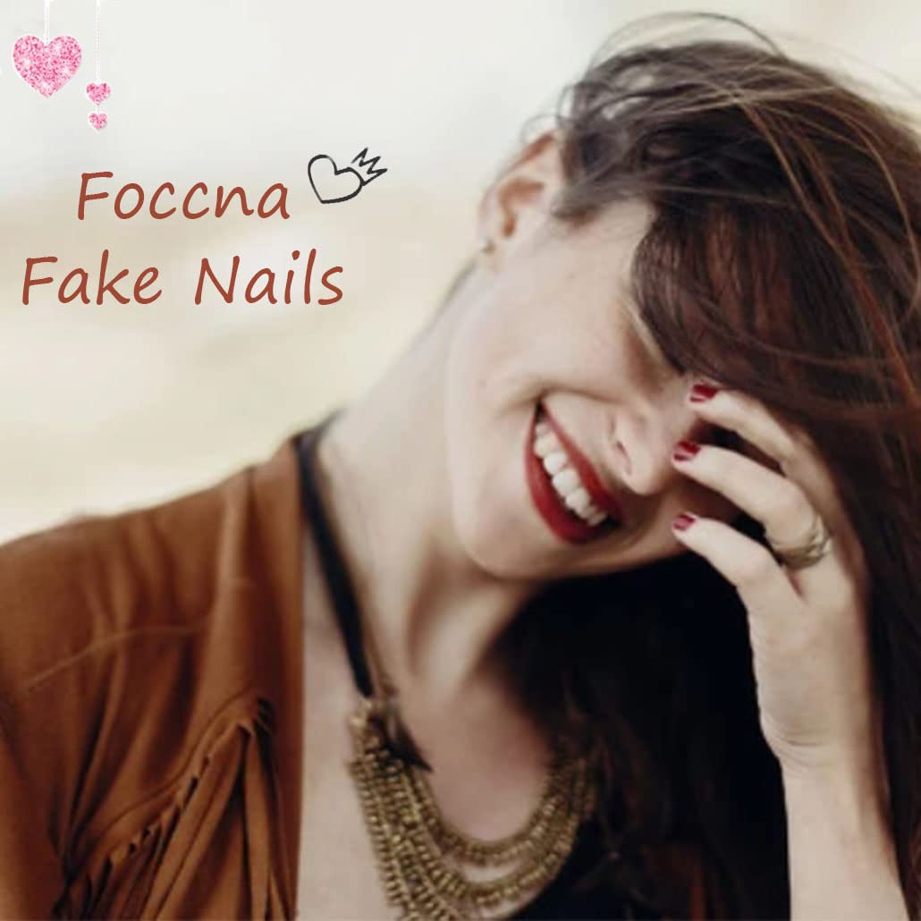 Foccna Square Ombre Press on Nails -Soft Gel Press on Nails Short Pink Fake Nails Square Bling Glossy False Nail Tips Artificial Nails for Women and Girls,24pcs
