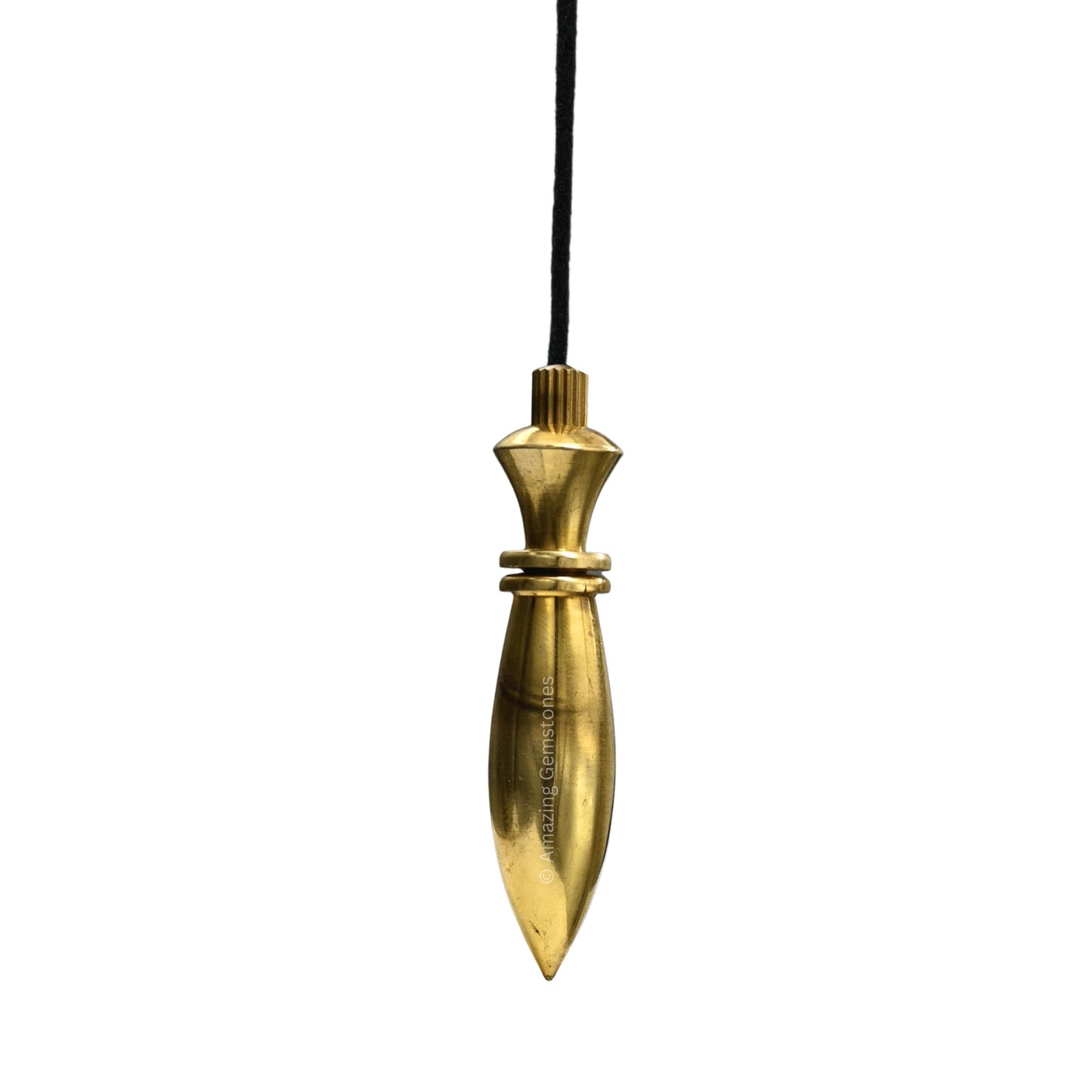 Amazing Gemstone Healing Metal Pendulums for Divination, Gold Karnak 2 Ring Plate Steel Copper Pendulum High Energy Pendulo de Bronce Pendulos de Mesa MP83