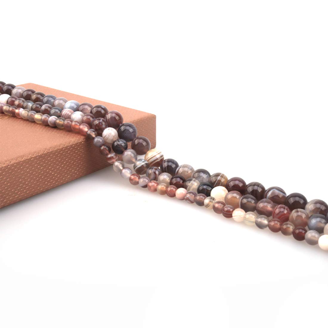 ICAI Beads 10mm Natural Persian Gulf Agate Gemstone Round Loose Stone Beads for Jewelry Making DIY Crafts Design 1 Strand 15" APPR.34-36pcs