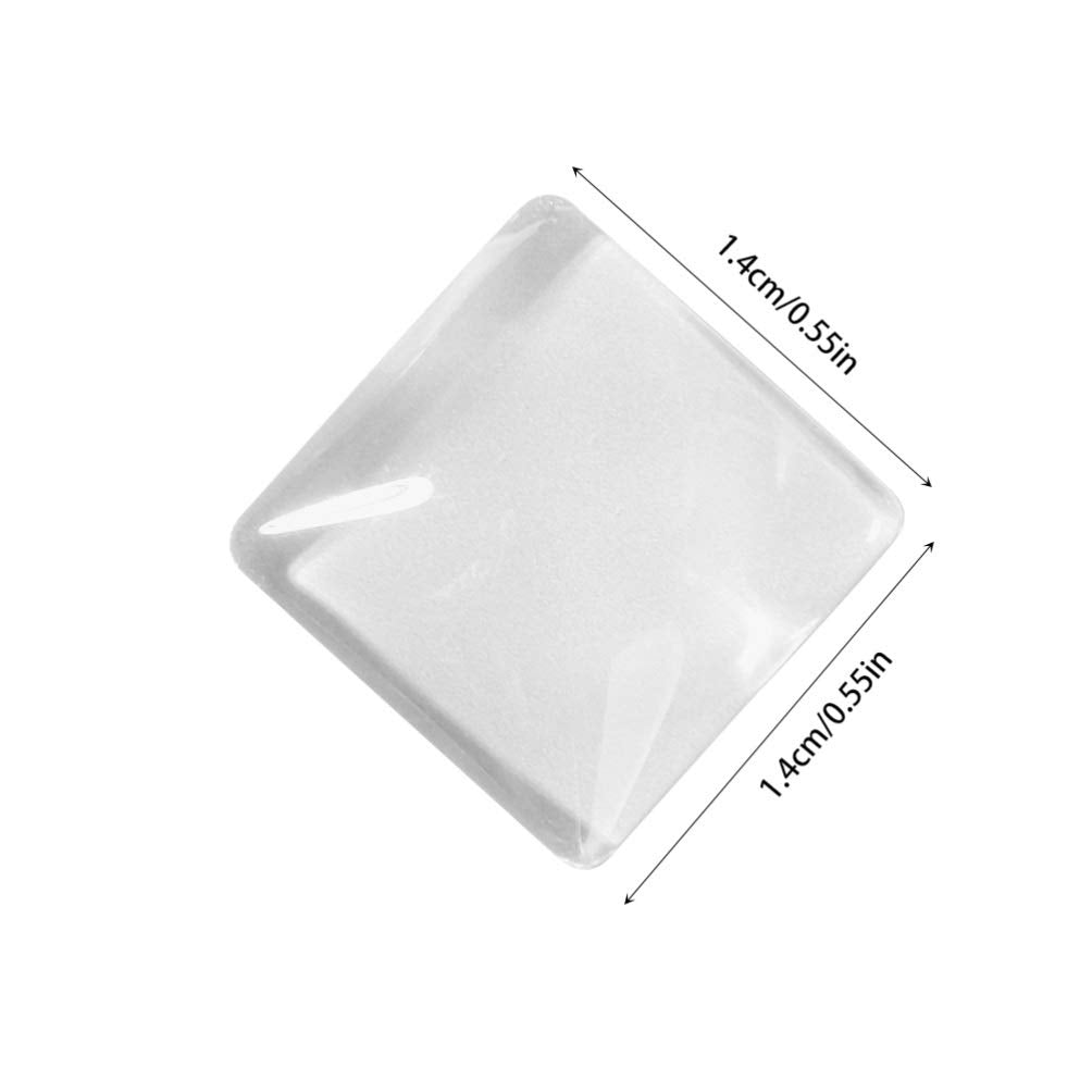 Beaupretty 100Pcs Clear Glass Nail Color Display Beads Double-Sided Nail Art Chart for Salon Manicure Tool Easy Color Selection
