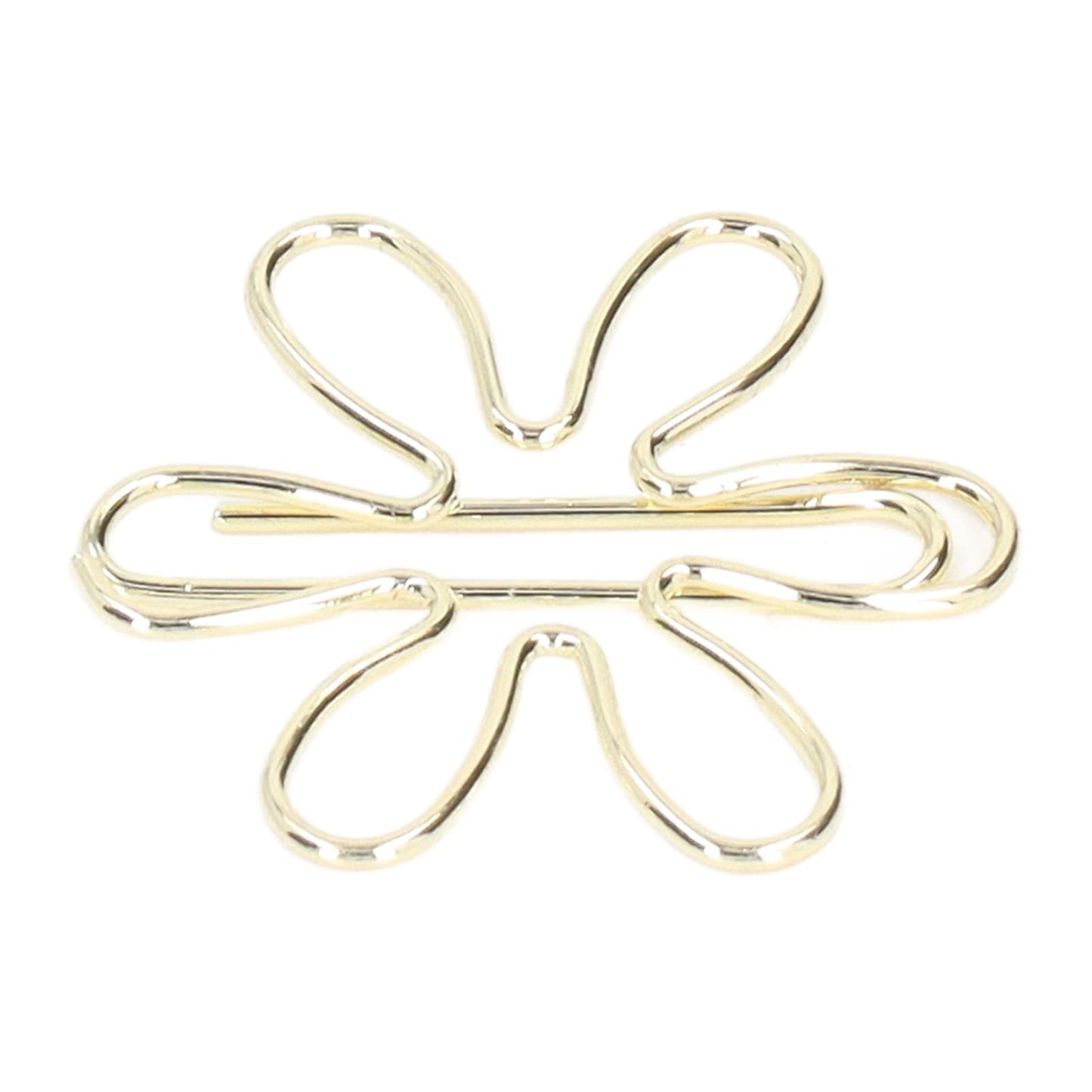 100Pcs Funny Planner Clips Cute Paper Clips Innovative Cute Design Anti Electroplating Process Gold Paper Clips for Office Home School (Floral Print)