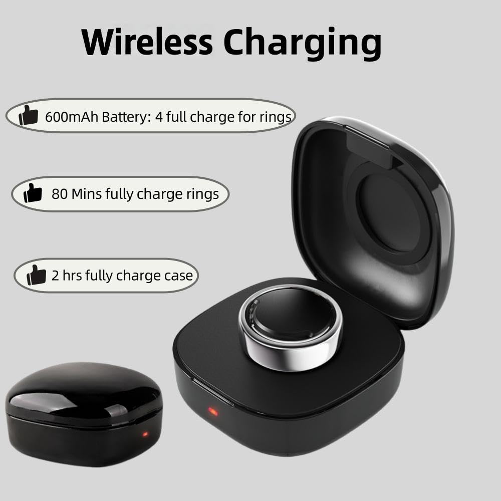 WONJOY Wireless Charging Case Compatible with Oura Ring Gen3 Charger - Size 6 - Portable Travel Charging Box for Smart Ring (6)