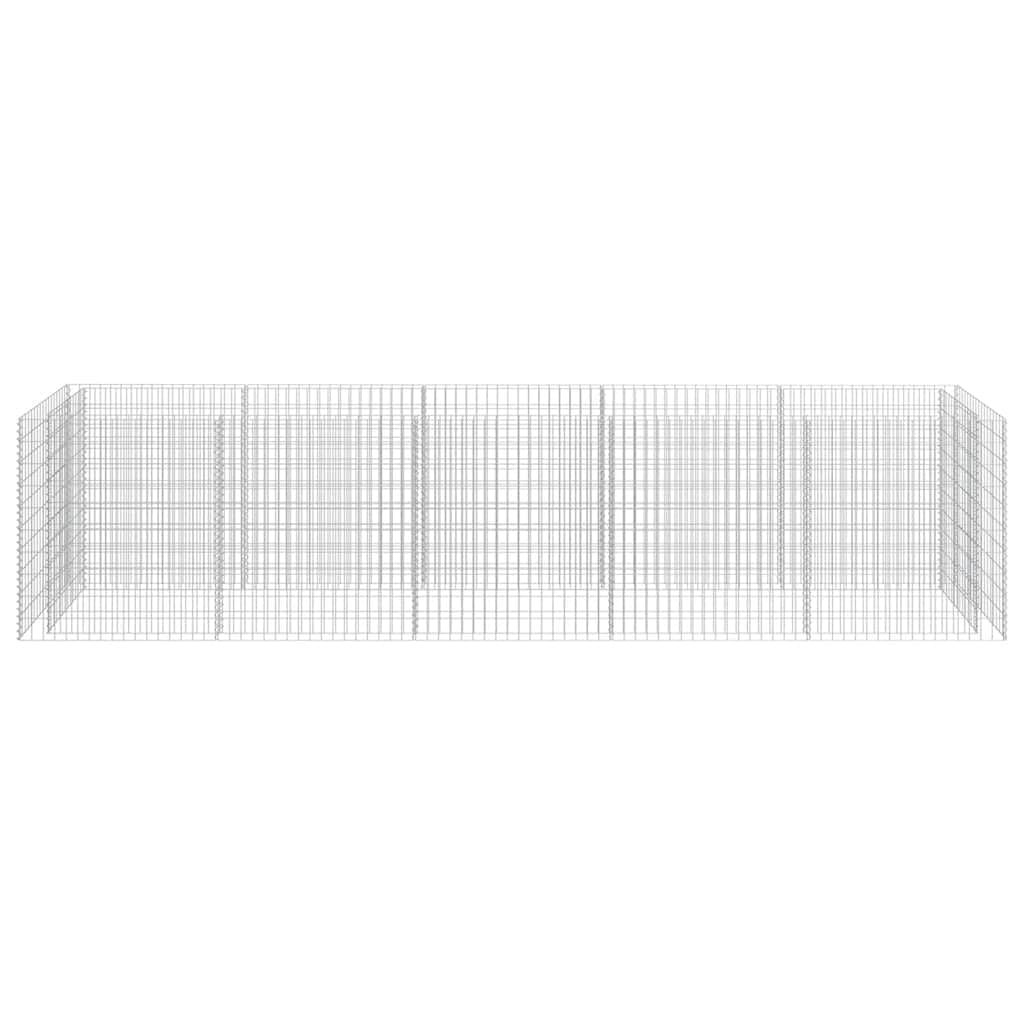 SKM Gabion Raised Bed Silver Galvanized Steel,Silver (Weight 112.66KG)