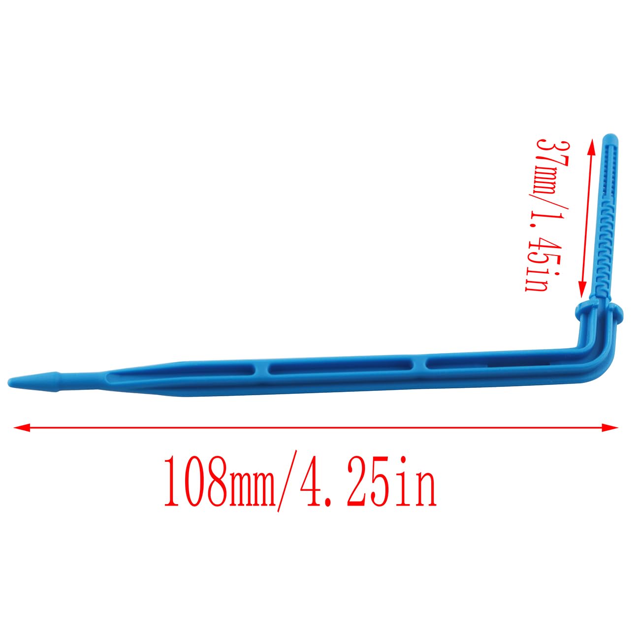 LQ Industrial 100PCS 37x108mm Plastic Irrigation Support Stakes Indoor Plants and Flower Automatic Drip Irrigation System Easy Installation Watering Tool for Efficient Garden and Care