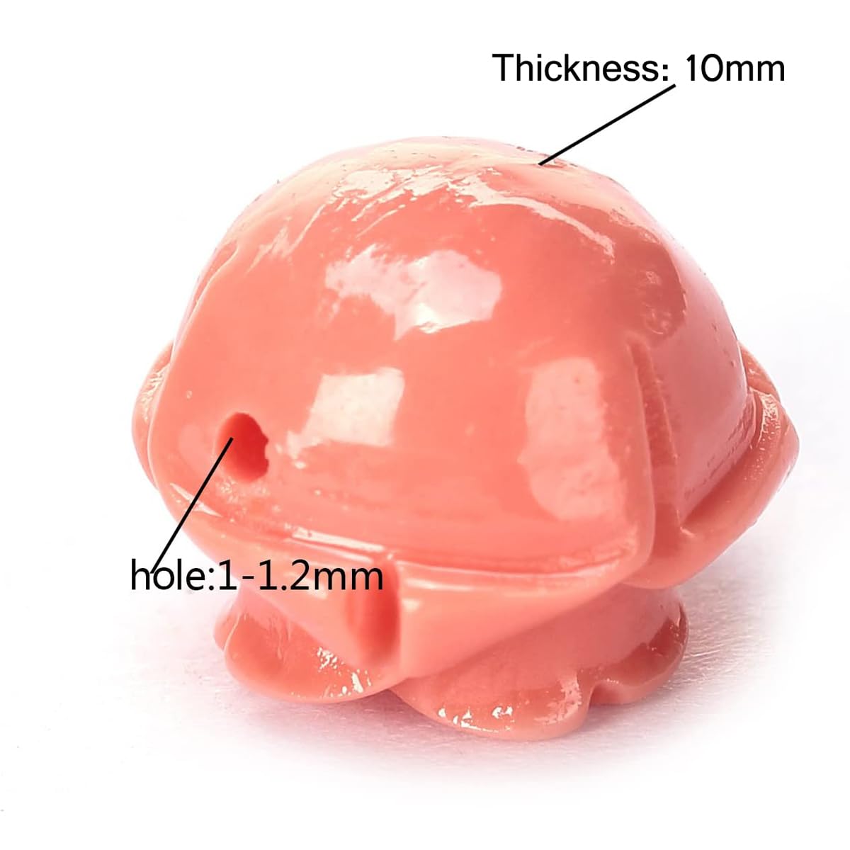 10pcs 16mm Multicolor Rose Flower Charms Beads Detailed Carved Hole Drilled Spacer Bead Loose Gemstone Beads for Jewelry Making