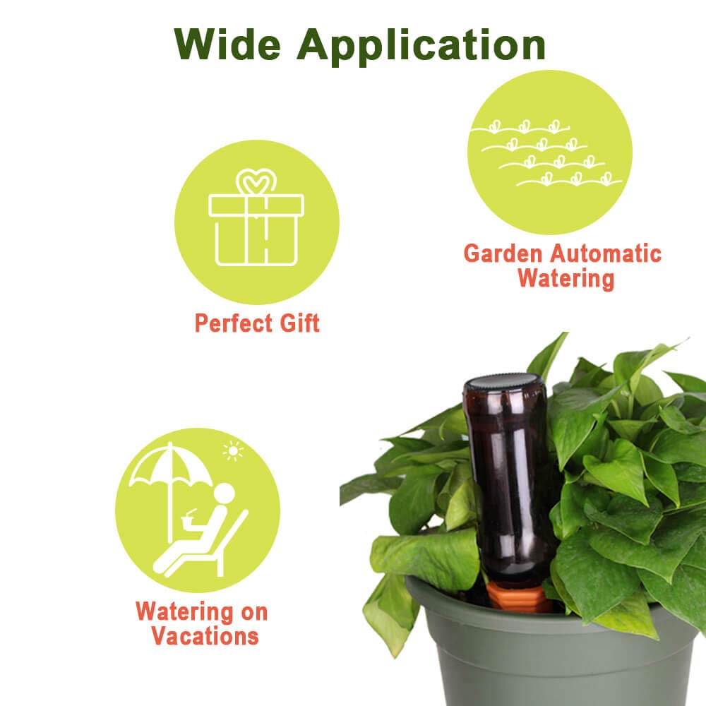 vensovo 8pcs Terracotta Watering Spikes - Automatic Self Watering Stakes, Plant Watering Devices for Wine Bottles Recycled Bottles, Clay Plant Garden Waterers for Vacations