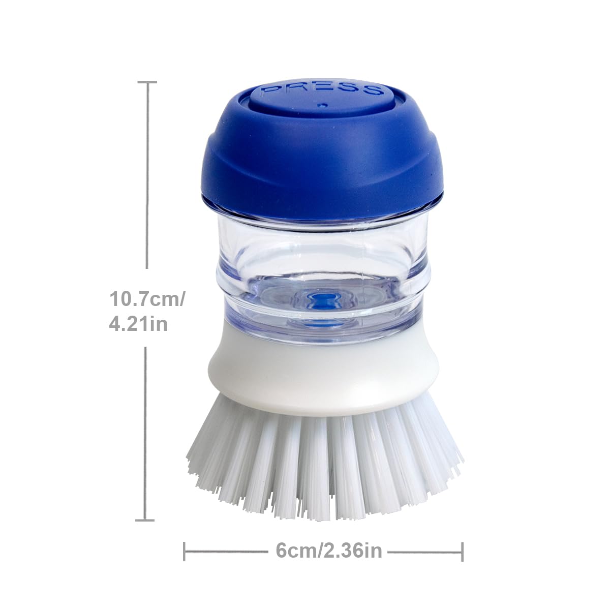 CELOX 2 Pack Dish Brush with Soap Dispenser for Kitchen Cleaning