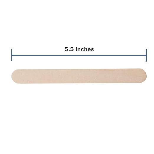 McKesson Tongue Depressors [1000 Count] Junior Size, Sterile, Individually Wrapped, Wood, Unflavored, Splinter-Free, 5.5 in - Use for Medical, Arts, Crafts, Spa - 100 Count, Pack of 10